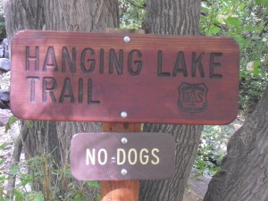 Hanging Lake Signpost